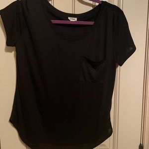 Casual black simple t shirt